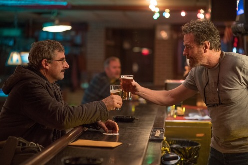 Steve Carell as "Doc" and Bryan Cranston as "Sal" in LAST FLAG FLYING.